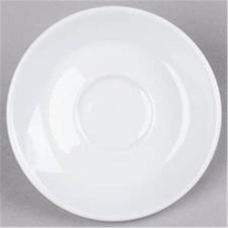 TUXTON 4 x 0.62 in. Cappuccino Saucer-Porcelain White - 2 Dozen BPE-0451